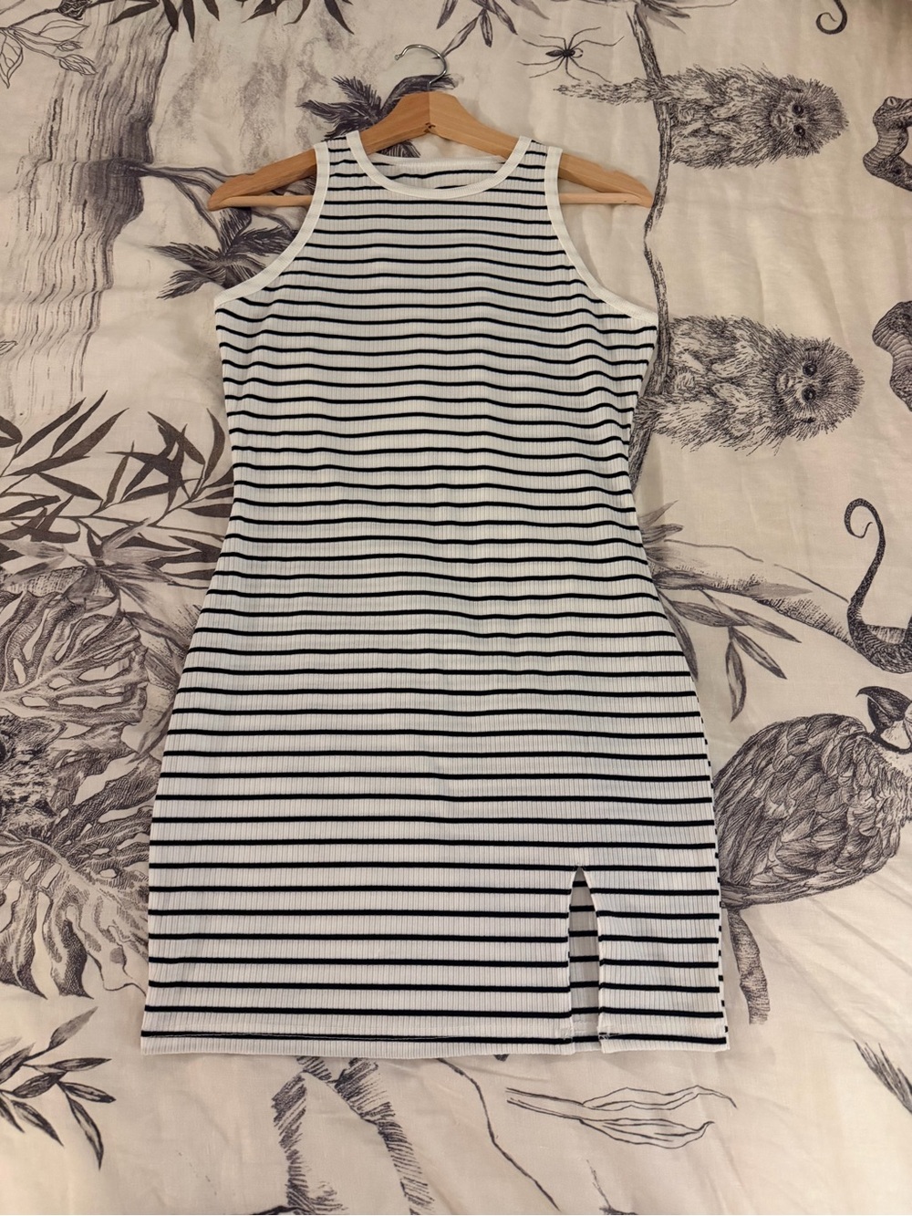 Classic Striped Tank Dress - Black & White